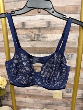 Soma Enticing Navy Lace Bra 34D
